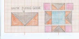 Unità Flying Geese, patchwork e cucito creativo.